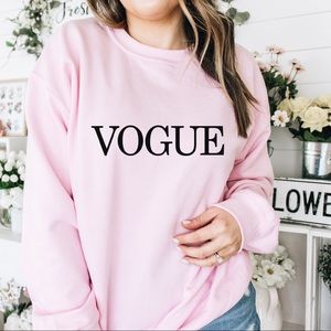 NEW VOGUE S-5X Oversized Sweatshirts Top Black